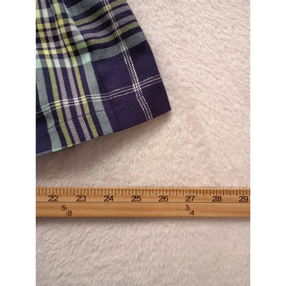 Justice Girls XL Plus Purple Green Plaid Pleated Skort Metallic Accents NWOT